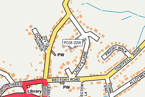 PO38 2DW map - OS OpenMap – Local (Ordnance Survey)