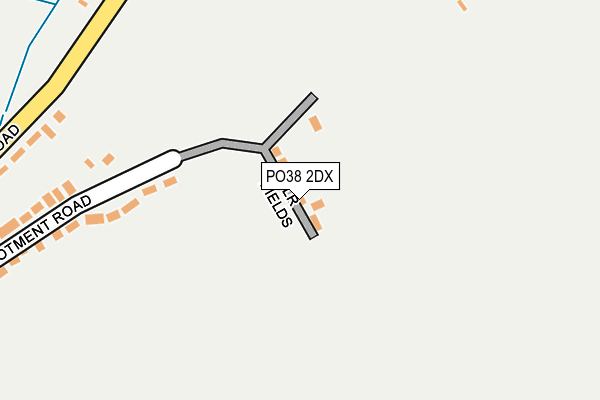 PO38 2DX map - OS OpenMap – Local (Ordnance Survey)