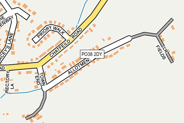 PO38 2DY map - OS OpenMap – Local (Ordnance Survey)