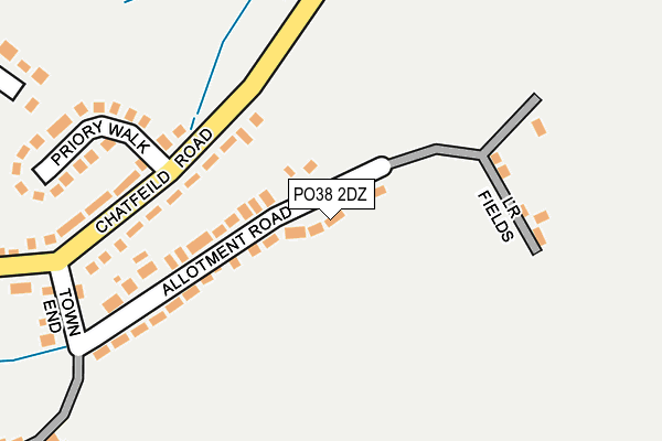 PO38 2DZ map - OS OpenMap – Local (Ordnance Survey)