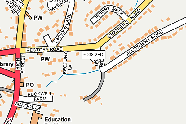 PO38 2ED map - OS OpenMap – Local (Ordnance Survey)