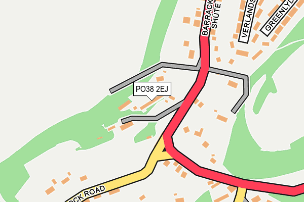 PO38 2EJ map - OS OpenMap – Local (Ordnance Survey)