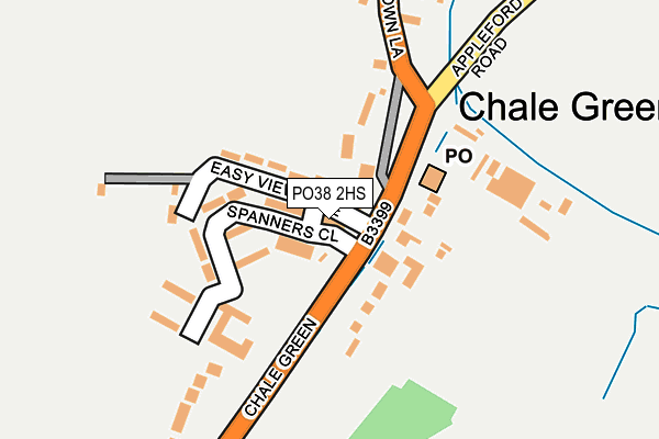 PO38 2HS map - OS OpenMap – Local (Ordnance Survey)