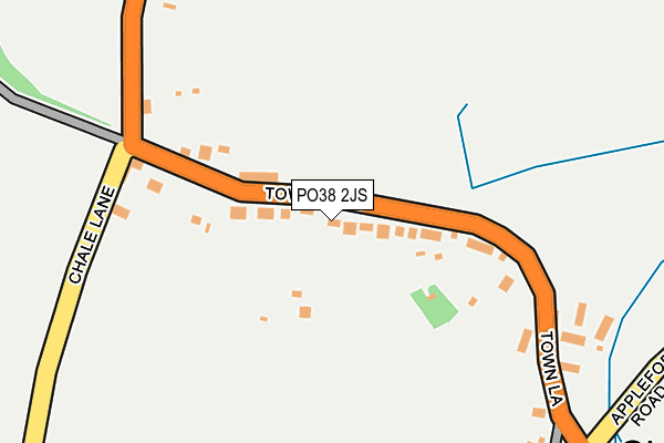 PO38 2JS map - OS OpenMap – Local (Ordnance Survey)