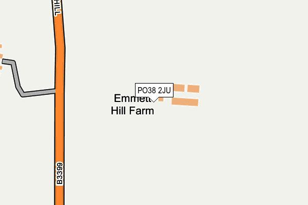 PO38 2JU map - OS OpenMap – Local (Ordnance Survey)