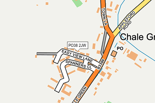 PO38 2JW map - OS OpenMap – Local (Ordnance Survey)