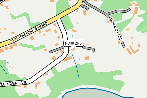 PO38 2NB map - OS OpenMap – Local (Ordnance Survey)