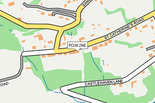 PO38 2NE map - OS OpenMap – Local (Ordnance Survey)