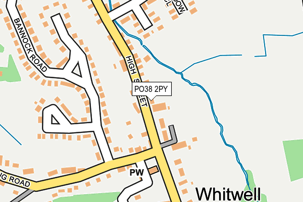 PO38 2PY map - OS OpenMap – Local (Ordnance Survey)