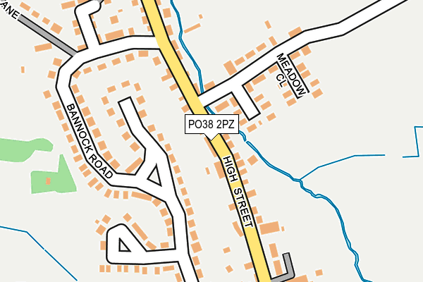 PO38 2PZ map - OS OpenMap – Local (Ordnance Survey)