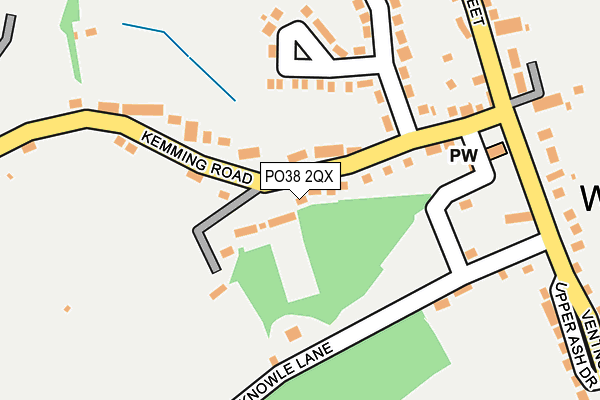 PO38 2QX map - OS OpenMap – Local (Ordnance Survey)