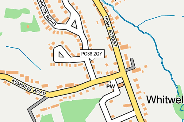 PO38 2QY map - OS OpenMap – Local (Ordnance Survey)