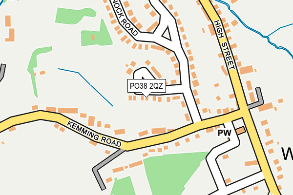 PO38 2QZ map - OS OpenMap – Local (Ordnance Survey)