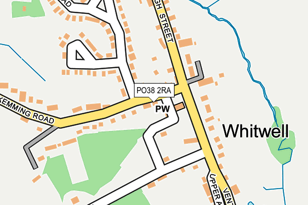 PO38 2RA map - OS OpenMap – Local (Ordnance Survey)