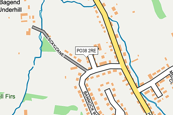 PO38 2RE map - OS OpenMap – Local (Ordnance Survey)