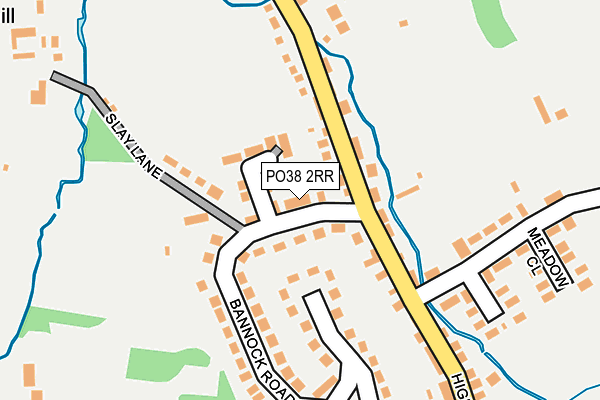 PO38 2RR map - OS OpenMap – Local (Ordnance Survey)