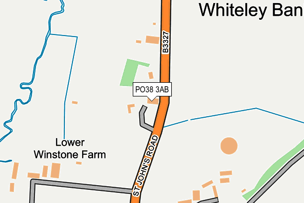 PO38 3AB map - OS OpenMap – Local (Ordnance Survey)