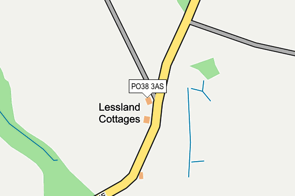 PO38 3AS map - OS OpenMap – Local (Ordnance Survey)