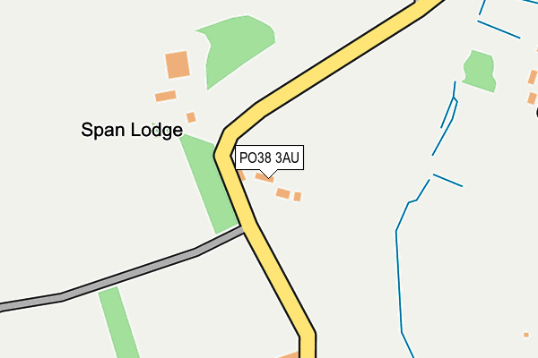 PO38 3AU map - OS OpenMap – Local (Ordnance Survey)