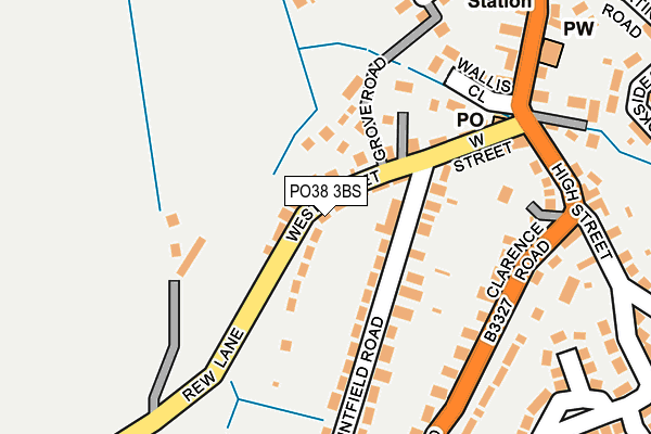PO38 3BS map - OS OpenMap – Local (Ordnance Survey)