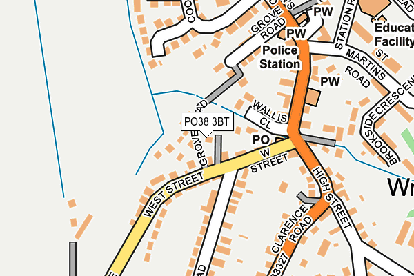 PO38 3BT map - OS OpenMap – Local (Ordnance Survey)