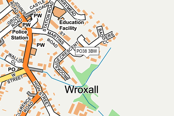 PO38 3BW map - OS OpenMap – Local (Ordnance Survey)