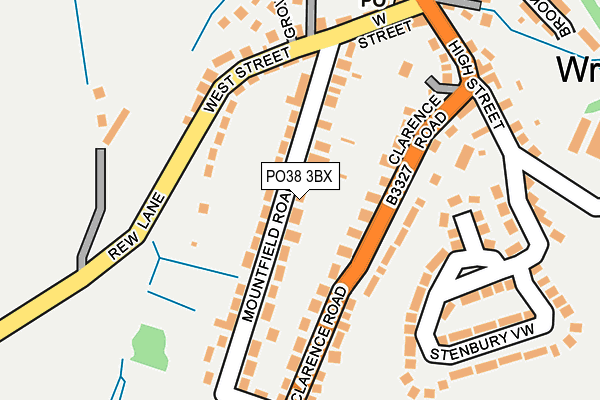 PO38 3BX map - OS OpenMap – Local (Ordnance Survey)