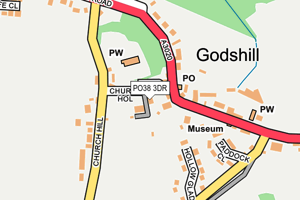 PO38 3DR map - OS OpenMap – Local (Ordnance Survey)