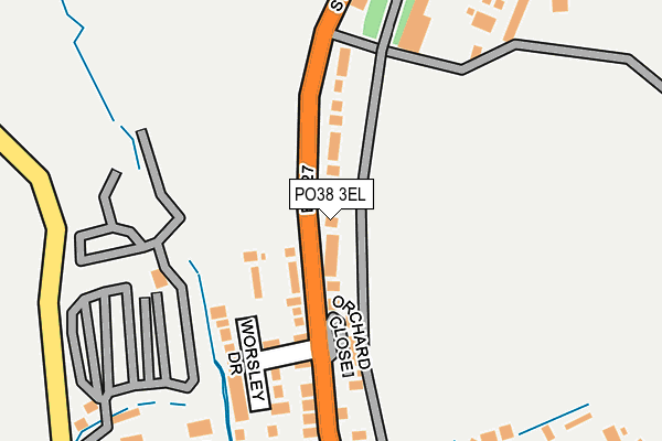 PO38 3EL map - OS OpenMap – Local (Ordnance Survey)