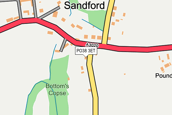 PO38 3ET map - OS OpenMap – Local (Ordnance Survey)