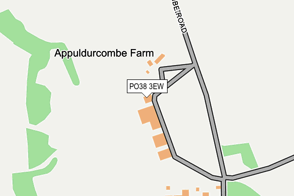 PO38 3EW map - OS OpenMap – Local (Ordnance Survey)