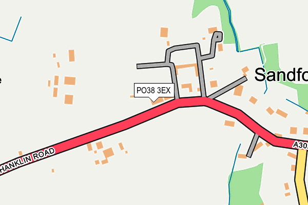 PO38 3EX map - OS OpenMap – Local (Ordnance Survey)