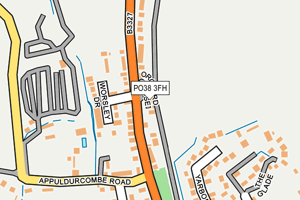 PO38 3FH map - OS OpenMap – Local (Ordnance Survey)