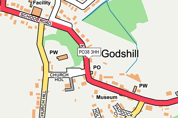 Map of WORSLEY'S (GODSHILL) LIMITED at local scale