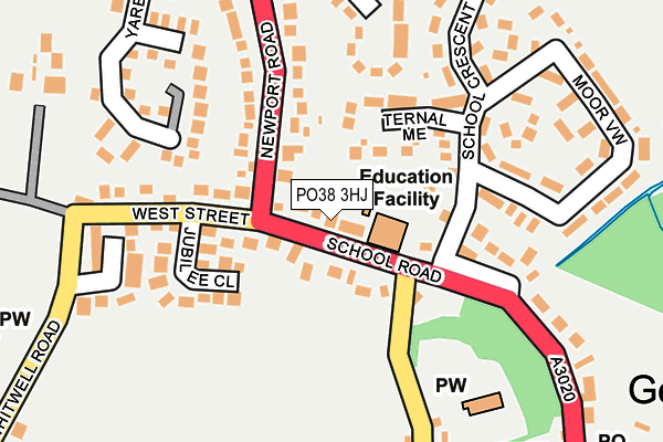 PO38 3HJ map - OS OpenMap – Local (Ordnance Survey)