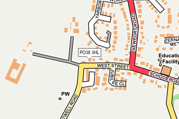 PO38 3HL map - OS OpenMap – Local (Ordnance Survey)