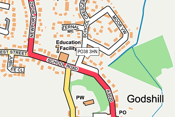 PO38 3HN map - OS OpenMap – Local (Ordnance Survey)