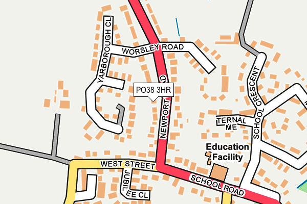 PO38 3HR map - OS OpenMap – Local (Ordnance Survey)