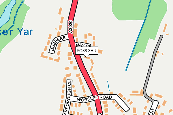 PO38 3HU map - OS OpenMap – Local (Ordnance Survey)