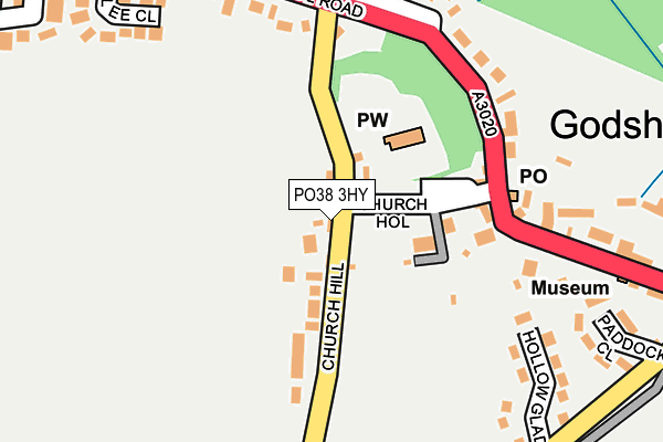 PO38 3HY map - OS OpenMap – Local (Ordnance Survey)