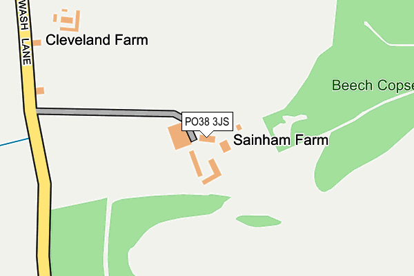 PO38 3JS map - OS OpenMap – Local (Ordnance Survey)