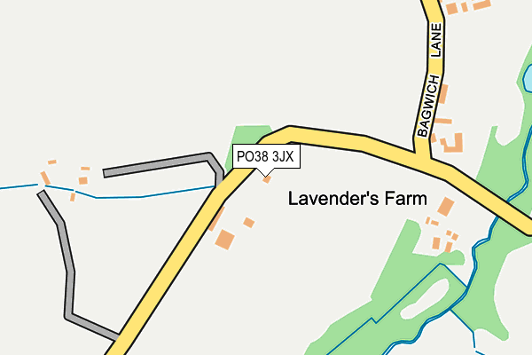 PO38 3JX map - OS OpenMap – Local (Ordnance Survey)