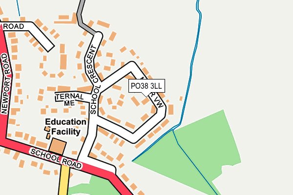 PO38 3LL map - OS OpenMap – Local (Ordnance Survey)