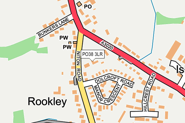 PO38 3LR map - OS OpenMap – Local (Ordnance Survey)