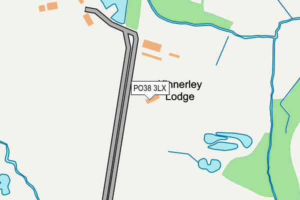 PO38 3LX map - OS OpenMap – Local (Ordnance Survey)