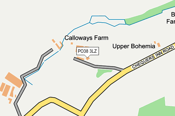 PO38 3LZ map - OS OpenMap – Local (Ordnance Survey)