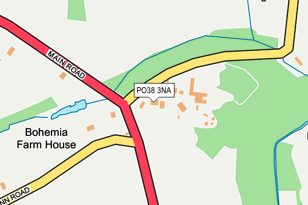 PO38 3NA map - OS OpenMap – Local (Ordnance Survey)