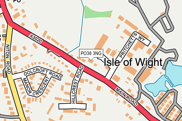 PO38 3NG map - OS OpenMap – Local (Ordnance Survey)