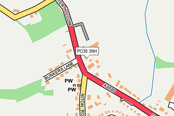 PO38 3NH map - OS OpenMap – Local (Ordnance Survey)