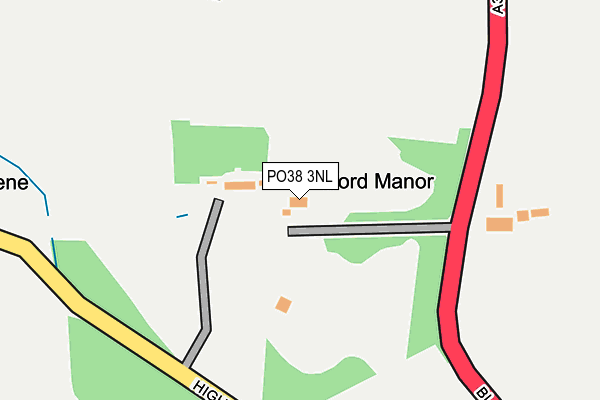 PO38 3NL map - OS OpenMap – Local (Ordnance Survey)